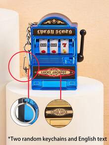 1个迷你趣味可爱水果老虎机钥匙扣吊坠，旋转老虎机游戏幸运抽奖吊坠，带旋转卷轴和钥匙圈，适合作为节日礼物、生日蛋糕装饰、派对用品、钥匙扣、包包挂饰、珠子、小礼物、汽车配件、背包挂饰、Y2K哥特风书包配件、带证件套的挂绳、汽车配件、包包挂饰、圣诞装饰品 - 彩色 - 查看 13