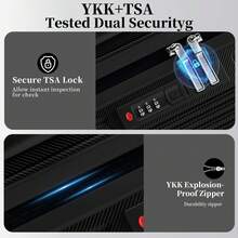 YSTYLE Travel Luggage Set, Lightweight Trolley With ABS Hard Shell, 4 Wheels And TSA Combination Lock, 4-Piece Suitcase - Black - View 6