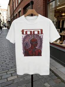 Graphic Streetwear TShirt Premium Cotton, Crew Neck, Relaxed Fit, Comfortable, Art Print - White - View 2