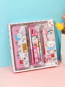 7pcs Cartoon Stationery Gift Set, Pencil Case, Cartoon Animal Series Stationery Set, Student Festival Award, Graduation Gift, Learning Supplies Pencil Case Set, Cartoon Forest Animal Pencil Case Stationery Set - Multiple Styles - View 15