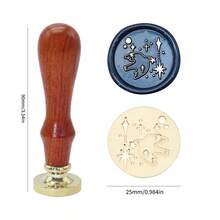 Starry Sky Animal Wax Seal Stamp (With 1 Handle) - Perfect For Love Letters, Invitations, Holiday Cards, Diaries, Scrapbooks, DIY Crafts - Stamp + Handle - View 6