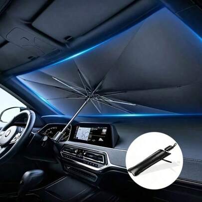 1 st solskydd för vindruta - solskydd för framruta med sömlös mörkläggning och värmeisoleringsfunktion, lämplig för olika fordonsmodeller