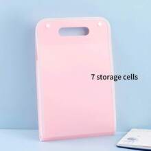 1pc A4 Accordion File Organizer, 7-Pocket Expanding File, Waterproof, Suitable For Receipts In School And Office Document Organization. - Multicolor - View 11