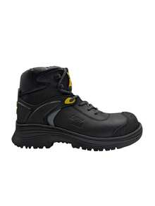 Botas Industriales New TRS 1800 Unisex de Piel Resistente con Puntera Reforzada y Suela Antiderrapante, Cómodas y Durables para Trabajo Interior y Exterior - Negro - Ver 17