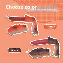 1个逼真螃蟹腿软萌玩具，减压捏捏乐，柔软解压玩具，史迪奇玩具，旅行玩具，课堂解压玩具，迷你洗澡玩具，生日、圣诞节、复活节、万圣节、感恩节的完美礼物 - 彩色 - 查看 6