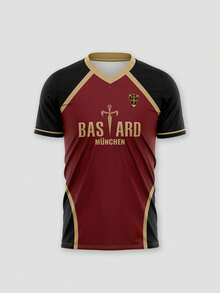 2026-27 Season Personalized Customized Anime Blue Prison Football Jersey T-Shirt With Customized Logo, Number, Team Name And Player Name Sports Black - Black - View 3