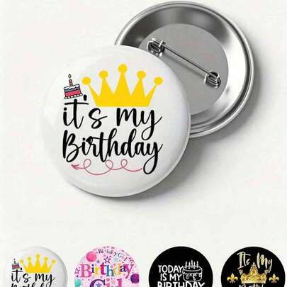 2026 Nuevo diseño de cumpleaños de moda Pin, Botones personalizados, Insignias de botón personalizables, Botones, Insignias de botón personalizables con imagen/texto/diseño, Accesorios de botón para mochilas, Accesorios para bolsos, Broche de insignia, Regalos de cumpleaños, Adecuado para hombres, mujeres, damas de honor, estudiantes, colegas, regalos ideales para ella, para cumpleaños, para graduación, para bodas, para inauguración de la casa, ambiente cálido, renovación otoñal del hogar, decoración navideña, armonía del hogar, decoración de oficina, vida elegante