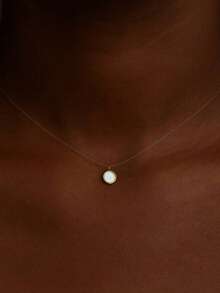 PONTO DE LUZ COM FIO DE NYLON PRATA 925 OU FOLHEADO A OURO - Dourado - Visão 1