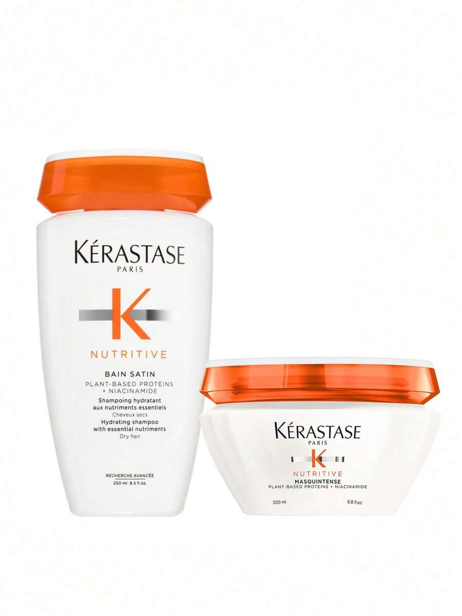 Kérastase [Bundle] Nutritive Bain Satin Shampoo 250 Ml + Masquintense Hair Mask 200 Ml - White - View 1