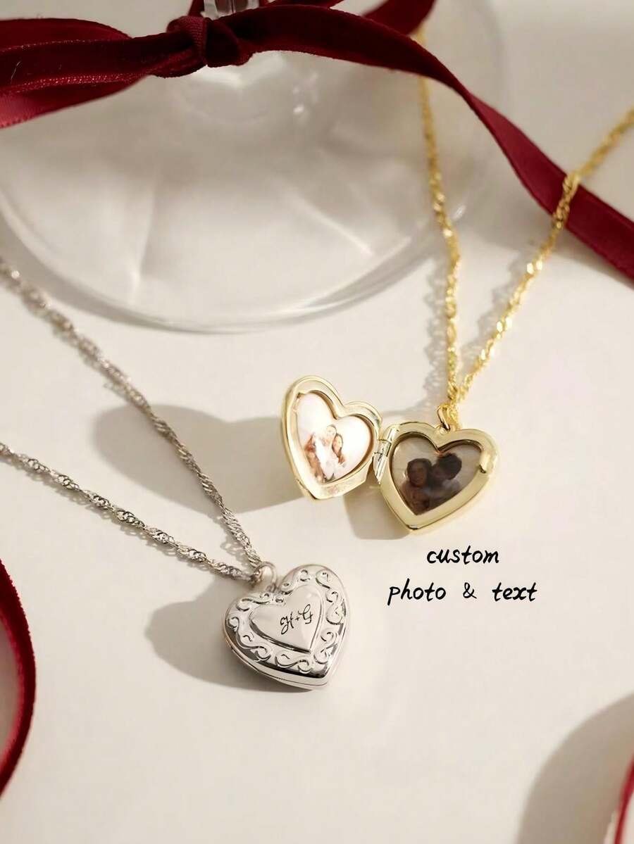 Customized Photo Frame Necklace, Personalized Commemorative Gifts, Gifts For Loved Ones, Gifts For Mom, Valentine's Day Gift - Multicolor - View 1