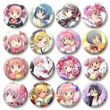 Broches de, figura de Anime Madoka Kaname Homura Akemi, insignia de Cosplay, mochila, alfileres de botón para ropa, regalos UZHA - estilo-27 - Ver 1
