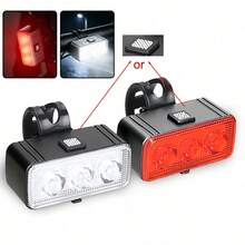 1 pieza Luz trasera de bicicleta de alta visibilidad con 7 modos, carga rápida USB-C, ángulo de visión de 180°, fácil instalación, resistente al agua, recordatorio de vehículo trasero - luces de bicicleta - Ver 5