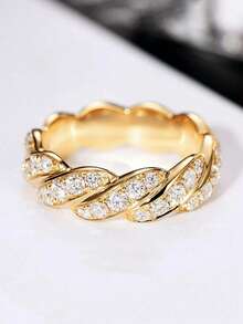 1 PC Luxury Cubic Zirconia Ring For Women For Wedding Engagement Anniversary Party Jewelry Valentine's Day Gift - 1# - View 7