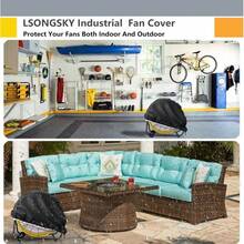 户外工业风扇罩 通用牛津布防水防尘罩 可折叠可调节绑带 风扇保护套 - 1 - 查看 8