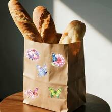 56 piezas Nuevas y exquisitas pegatinas de mariposas y flores soñadoras - Suministros de manualidades DIY de PET transparente - 56 piezas - Ver 9