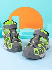 Children's Closed-Toe Lightweight Sports Sandals, Suitable For Outdoor, Water, Hiking, Garden, Boys And Girls, Spring/Summer - Green - View 2