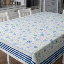 Toalha Térmica de Mesa Peixinhos Impermeável Antiderrapante Lavável Decoração Cozinha - Azul - Visão 5