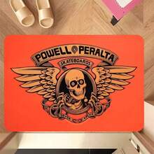 P-Powell P-Peralta Skateboard LOGO Hallway Carpet Non-Slip Laundry Room Mat Laundry Decor Balcony Living Room Bedside Area Rugs - 1PC - Xem 1