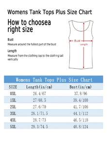 1pc Slogan2 Women's Plus Size Tank Tops Crew Neck Novelty Shirt Casual Top Funny Graphic Tee Sleeveless Summer Vacation Clothing - màu đen - Xem 6