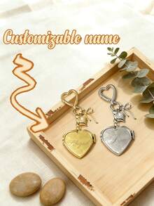 1 pieza Espejo compacto personalizable con forma de corazón, espejo de bolsillo plegable para viajes, espejo de maquillaje con llavero, espejo de mano para mujeres, diseño con forma de corazón con espejo pequeño incorporado, encanto de moda, adecuado como accesorio para bolso y cartera, artículo de maquillaje portátil, adecuado para mujeres, niñas, entusiastas del maquillaje, un gran regalo. - Multicolor - Ver 8