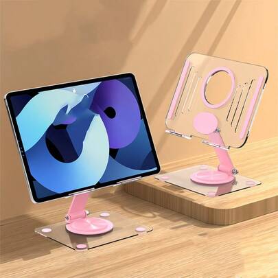 1pc Cat Paw Transparent Acrylic 360° Rotatable Foldable Tablet/Phone Stand, Suitable For IPhone, Android Phones, Birthday, Family, Friend Gift, Phone Holder, Phone Accessory