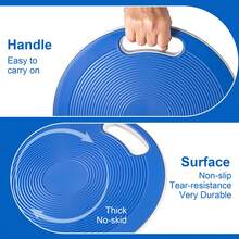 Balance Board 15° Wobble Balance Board, Small 16" X 4" With Handles, Max Load 200kg, Balance Trainer For Active Sitting, Core Strength, Posture & Focus At Home Or Office - Blue - View 4