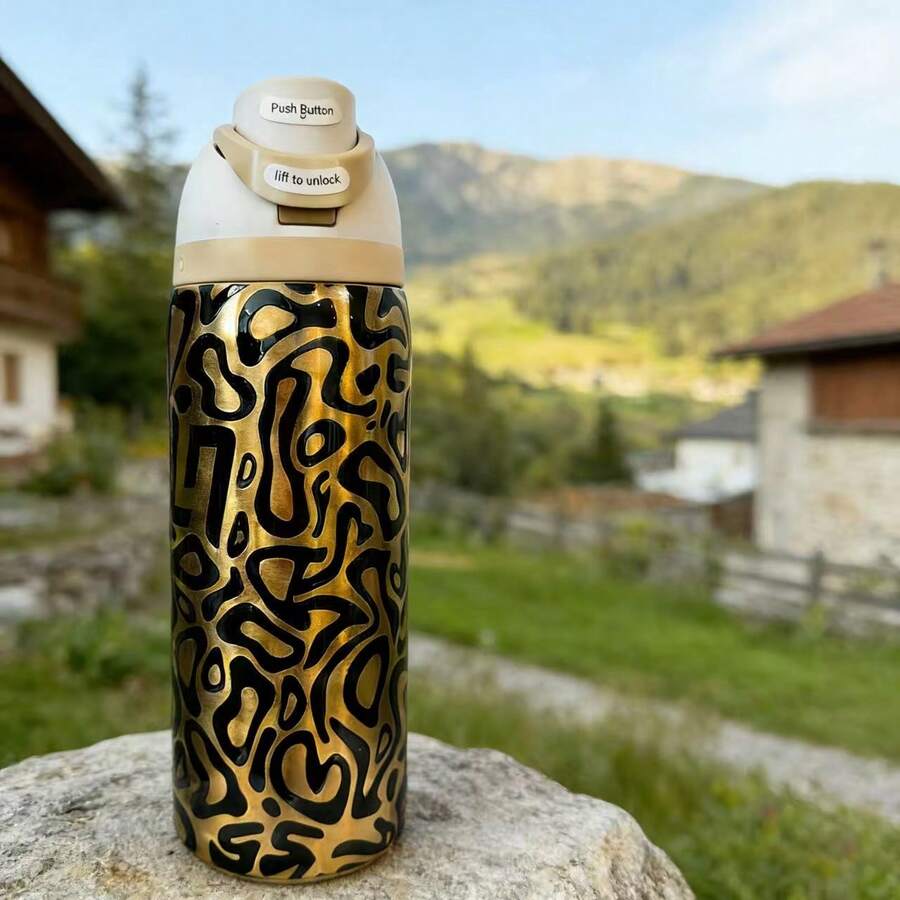 Owa Laa 32oz Winter Limited Stainless Steel Insulated Water BottleHand Washing Is Recommended For The Bottle Body, Ensuring Convenient And Hassle-Free Daily Maintenance. It Features 24-Hour Long-Lasting Hot And Cold Retention. The Wide-Mouth Design Allows Easy Addition Of Ice Cubes And Effortless Cleaning; The Lid Is Equipped With A Portable Carry Loop That Doubles As A Lock When Closed. Suitable For Various Daily Scenarios Such As Fitness, Running, And School Commuting. - Carando 32oz - Xem 1