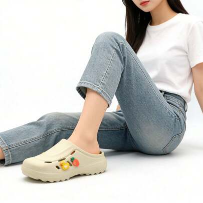 Women's Breathable EVA Soft Bottom Casual Sandals, Comfortable Slip-On Beach/Garden/Work Clogs