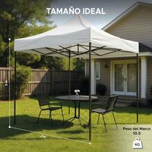 ¡RecomendadoToldo Plegable Profesional: Estructura Reforzada con Lona Oxford 420D y Kit de Anclaje para Uso Rudo en Exteriores y Campismo. (Blanco, 3x3)¡Top de Temporada - Blanco - Ver 3