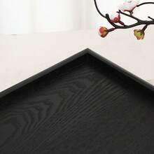 Black Wooden Rectangular Tray, For Tea Cups, Hotel, Salon, Wooden Plate, Square Coffee Tray - Black - View 9