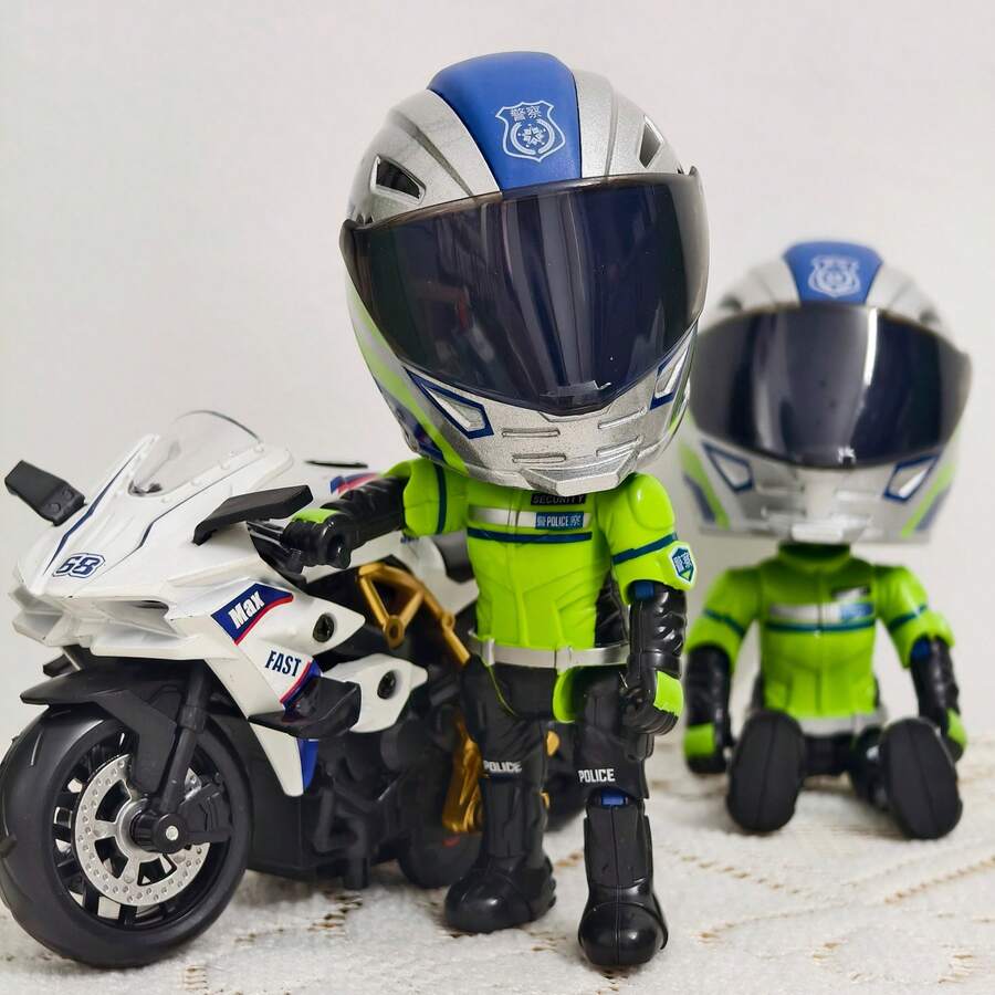 Transformable Helmet Action Figure, Miniature Collectible Model, Alloy Motorcycle Helmet Decor, Holiday/Birthday Gift For Friends, Clients