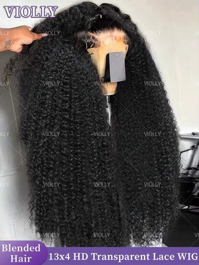 VIOLLY 26 Inch Deep Wave Lace Front Wig, 200% High Density Ear To Ear 13x4 Transparent HD Lace Front Wig With Baby Hair, Natural Color/Chocolate Brown, Suitable For Halloween Cosplay, Long-Lasting Great Gift For Women