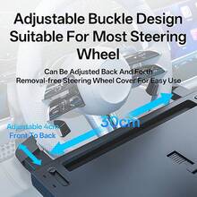 1pc Multi-Function Adjustable Car Steering Wheel Desk, Floating Cup Holder, In-Car Office Accessory - A - View 7
