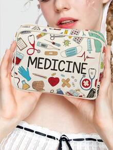 New Ouchie Pouch Storage Bag - Medical Bag, Toiletry Bag, Travel Essential, Colorful Design Suitable For Medicine, Cosmetics And Travel Supplies, Personal Care Organizer, Portable Medical Storage Bag, Can Store Medicine And Medical Supplies - Multicolor - View 2