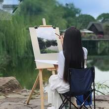 Outdoor Folding Chair/Camping Chair, Spacious And Sturdy With Ergonomic Design, Featuring A Stainless Steel Frame That's Lightweight And Foldable (With Side Pockets/Storage Bag). Ideal For Camping, Fishing, Outdoor Barbecues, And Picnics. Folding Chair/Camping Chair/Outdoor Chair - 黑色 - 查看 8