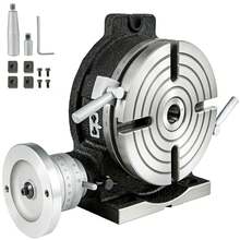 8inch Rotary Table Horizontal Vertical Milling Table, 4-Slot With Indexing Plate Set For Precision Milling Drilling (8 Inch 4-Slot) - 8-inch 4-slot - View 2