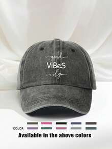 1顶绣有“Goodvibes”字样的可调节透气棒球帽，男女通用时尚弯檐遮阳帽，适合户外运动、高尔夫、四季皆宜，夏季、海滩等场合均可佩戴。 - 刺繡 - 查看 18