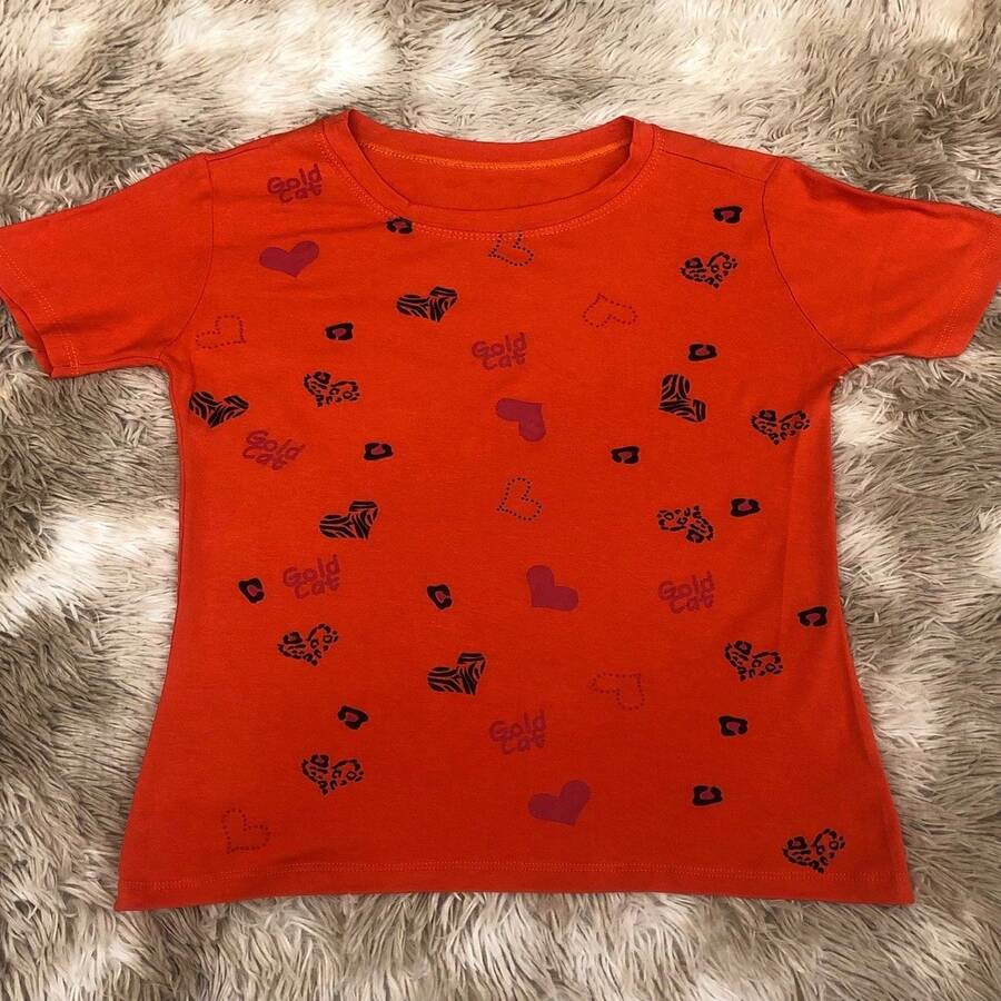 Women's Baby Look Gold Cat New Release - 橘色 - 查看 1