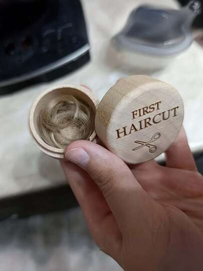 Original Wood Fetal Hair Keepsake Box/Perfect Gift For New Parents/Portable Hair Memento Storage Box/Preserves First Memories/Light/Minimalist Design