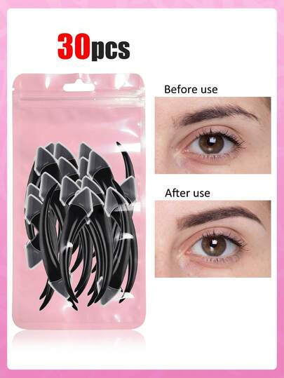 30/24/12/6/3/1 piezas Recortador de cejas en forma de media luna, Maquinilla de afeitar desechable para la cara, Hojas de acero inoxidable, Antideslizante, Reutilizable, Lavable, Recortador de cejas premium, Antiarañazos, Herramienta de recorte de cejas unisex, Kit de afeitado preciso para la cara y las cejas, Herramienta de belleza para mujeres, Apta para uso diario o viaje