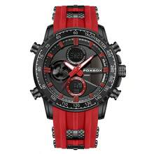 LIGE New Solar Men's Double-Display Quartz Watch Casual Business Multifunctional Watch Gold Case Low-Key Simple Men's Watch - Black - View 10