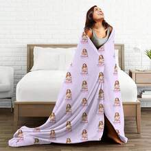 Pink Like Nastya  Blankets Plaid Sofa Cover Fleece All Season Collage Super Warm Throw Blanket For Bedding Travel Rug Piece - Multicolor - View 1