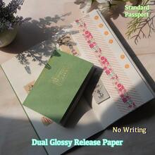 30 Sheets TN Travel Notebook Refill Dual Glossy Release Paper, Reusable Organizer Book, Standard Passport Size Space Saving Design For Stickers Tapes Reusable No Writing Surface - TN Release Paper - View 10