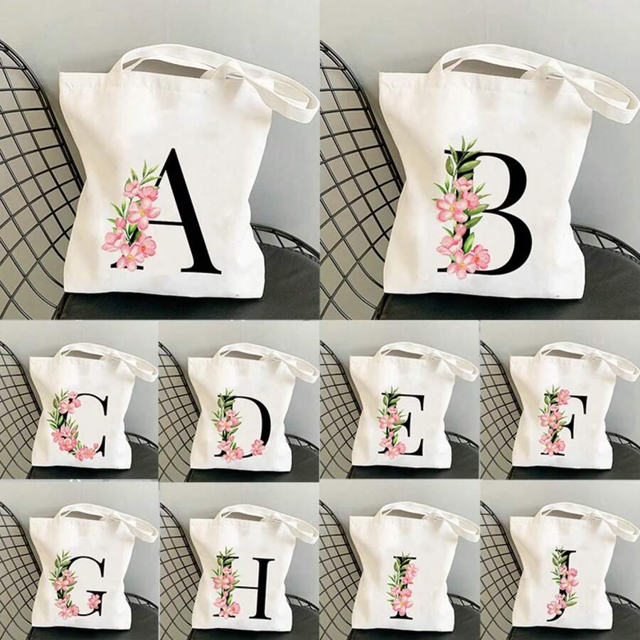 Luxury Custom The Tote Beach Bag Women's Monogram Flower Print Luxury Canvas Bags Shopper Designer Fancy Bag Purse Hobo Shoppers - Q - Xem 1