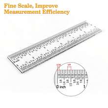 2pcs 6 Inch/12 Inch Clear Ruler With Inch And Centimeter Measurement Scale, Suitable For Scrapbooking, Students, Office And Home Use - TT519+TT620 - View 5