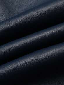 AHTELB 男士 PU 皮革夹克，时尚英伦风皮衣，复古立领休闲摩托车夹克，春季送礼佳品，适合送给朋友、丈夫、男友 - 寶藍色 - 查看 5