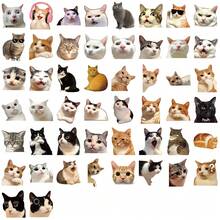 50 Pcs Transparent Retro Cartoon Cat PET Waterproof Stickers - DIY Decor Decals For Journals, Guitars & Notebooks - 50 PCS - View 5