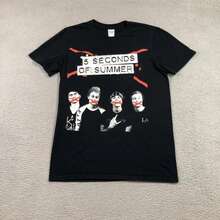 5 Seconds Of Summer T Shirt Small Black Tour - 黑色 - 查看 6