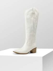 Women Knee-High Boots - White - View 4