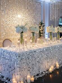 5pcs Wedding Sequin Decorative Garland,100cm Long Bubble Decoration String For Wedding Porch Home Window Door Wall Panel Background, Birthdays, Showers | Indoor/Outdoor Party Hanging Decorations, Photo Backdrop, Wedding Decor,Home Holiday Party,Room Dividers - Multicolor - View 2